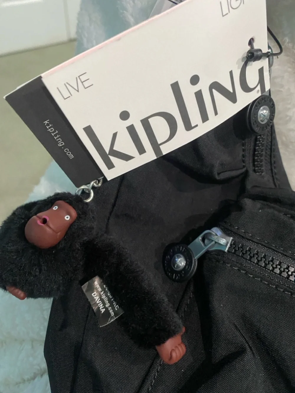 Kipling “Jericho” Black Nylon Messenger Shoulder Bag - Picture 6 of 7